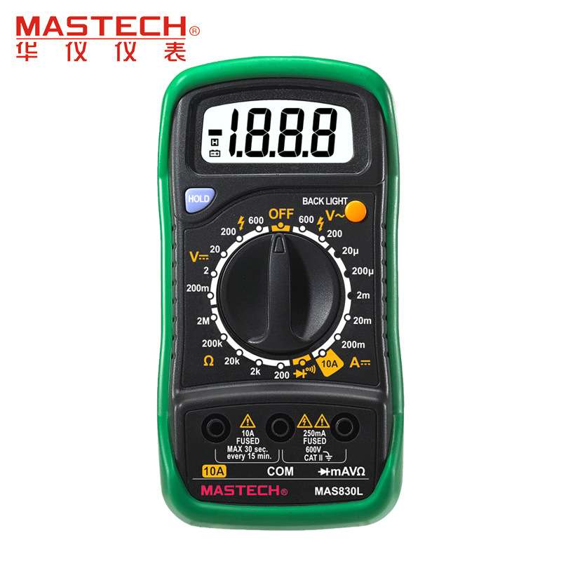 Mastech 华仪MAS830L数字万用表直流交流电压电流电阻MS2001