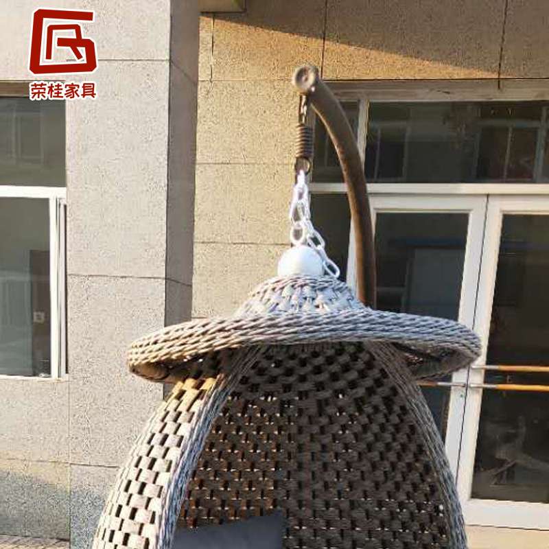 厂家 户外庭院秋千摇椅花园阳台仿藤吊椅防雨藤椅吊篮休闲