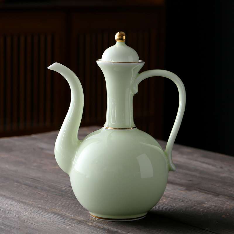 羊脂玉家用酒壶陶瓷分酒器高档酒具德化白瓷中式仿古酒壶酒杯创意