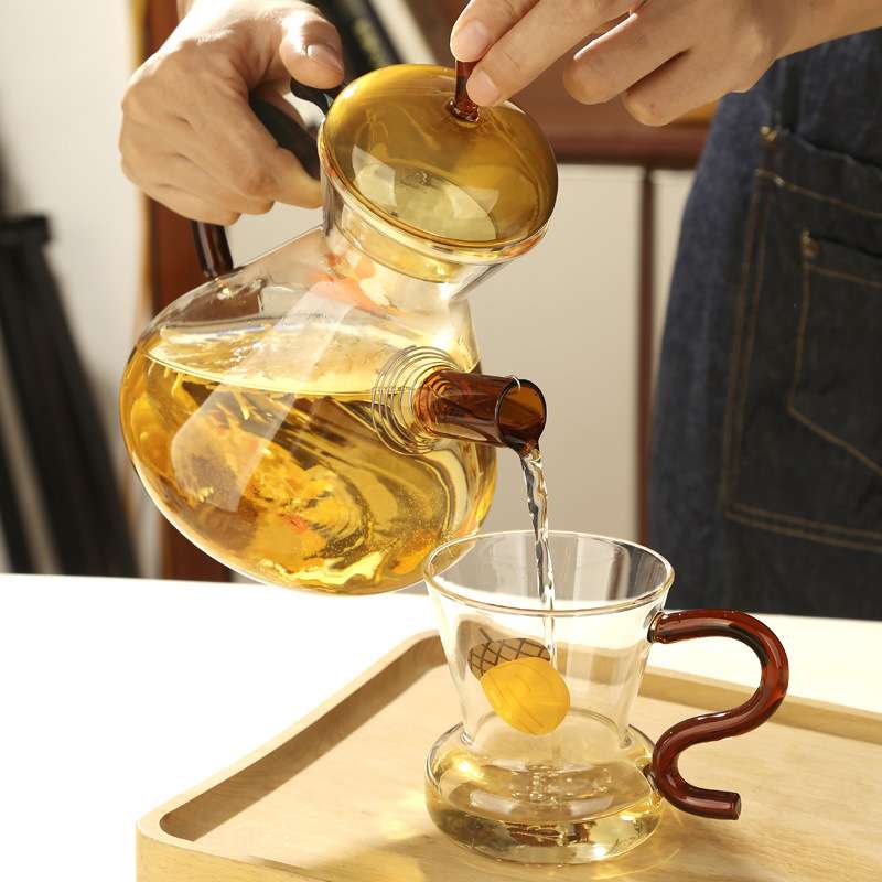 明尚德简约玻璃茶壶茶具套装 功夫泡茶壶茶杯玻璃杯茶盘家用