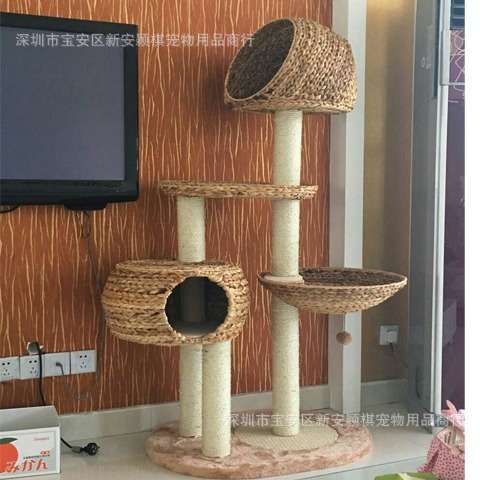 香蕉叶编织大型猫爬架猫树猫爬架猫咪爬架猫跳台猫抓板猫咪剑麻柱