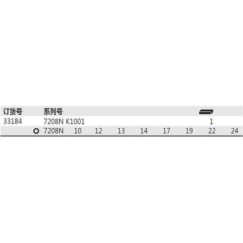 德国 Wiha威汉 7208N K1001 1/2”两用棘轮10件套 33184
