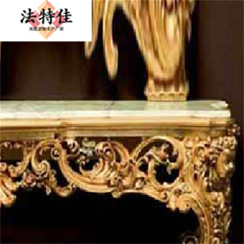意大利欧式家具玄关桌 手工描金工艺实木手工雕刻 玄关桌