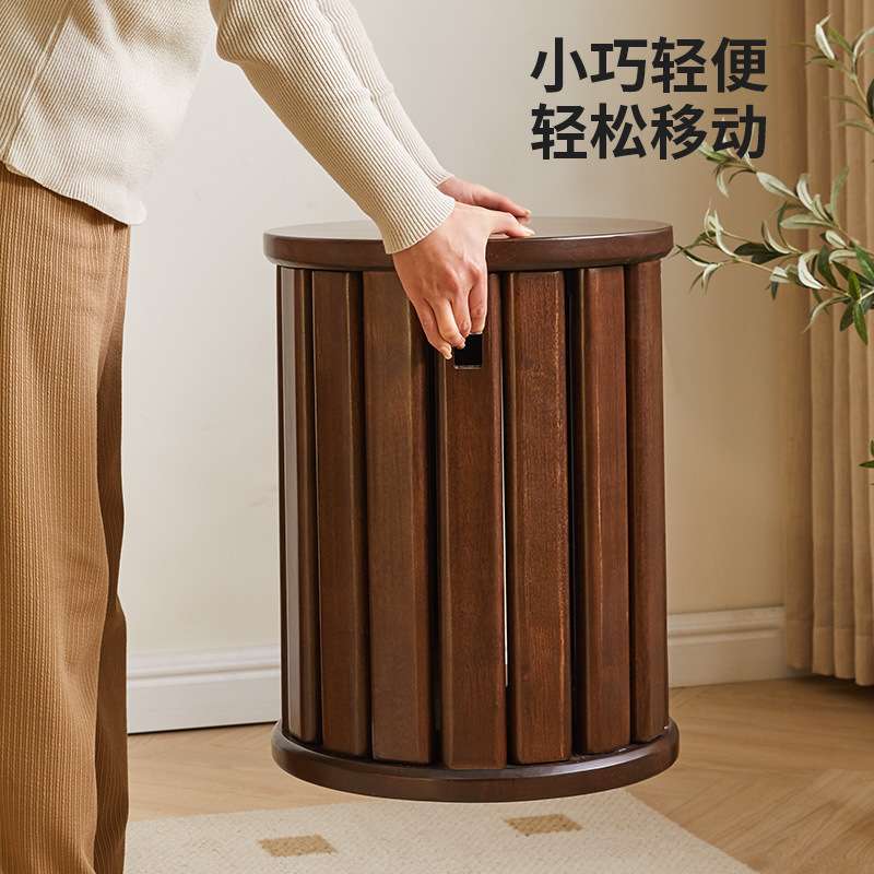 实木叠凳子餐凳圆凳板凳家用创意餐桌凳高凳吃饭叠叠乐圆凳子