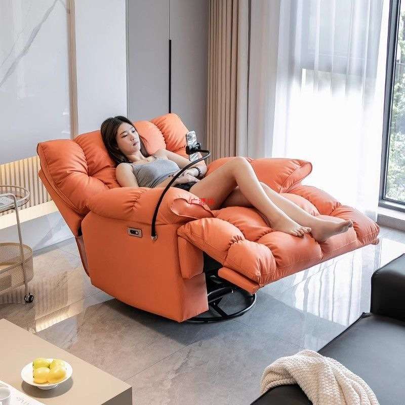 头等座舱单人沙发旋转可躺睡猫抓皮轻奢云朵电动功能懒人沙发摇椅