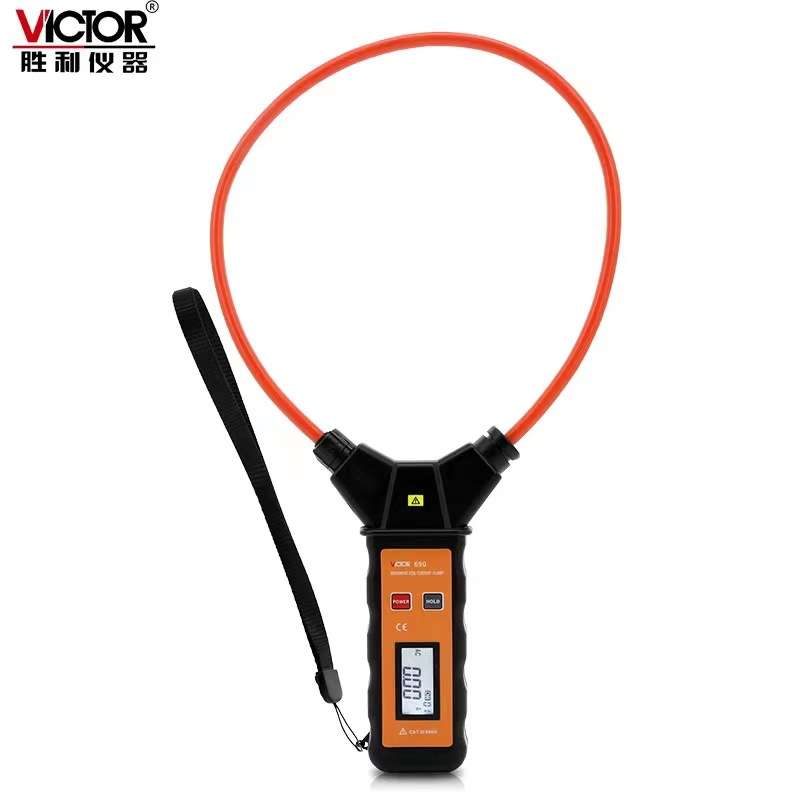 VICTOR胜利仪器柔性线圈大电流漏电钳表VC690大电流钳形漏电交流