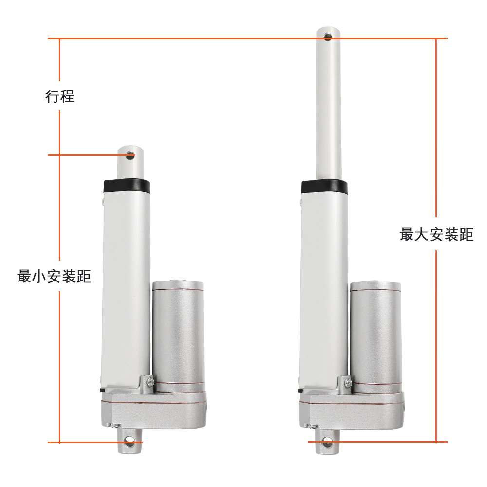 50-500mm行程1500N电动推杆百叶窗折叠房车车帘布智能电动门推杆