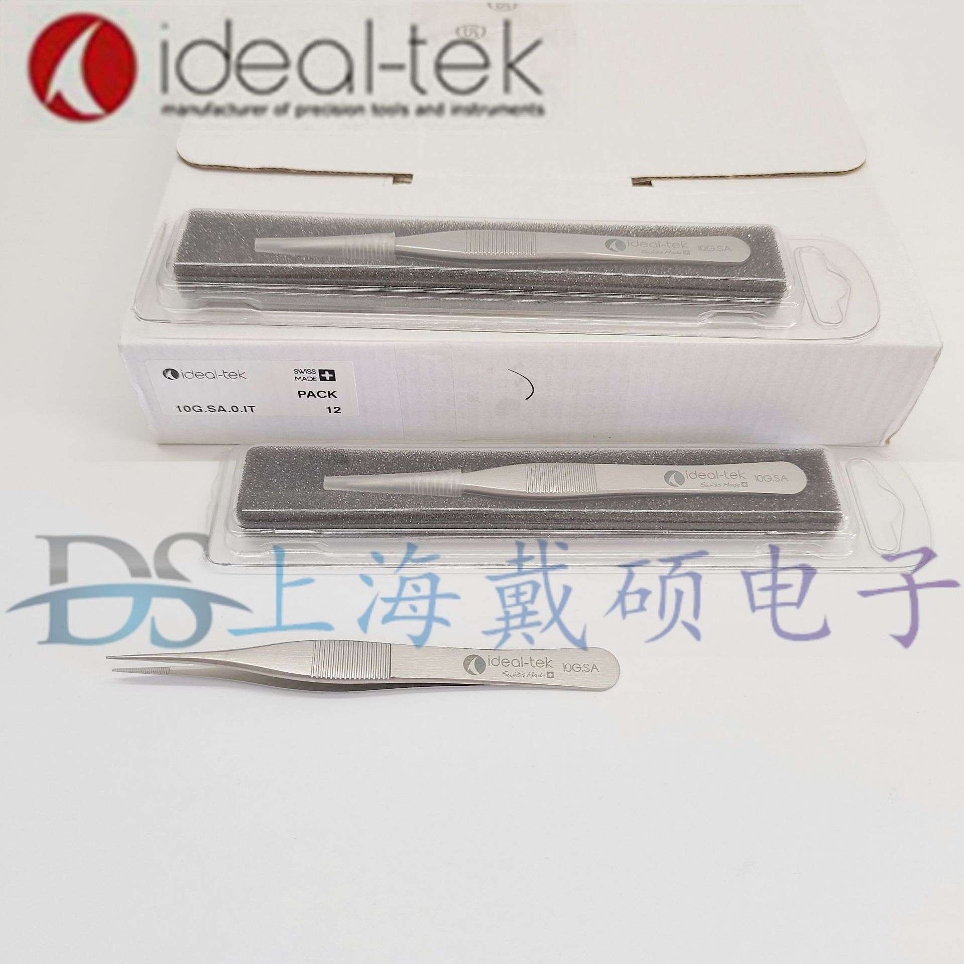 瑞士 ideal-tek 10G.SA.0.IT 防静电镊子不锈钢抗磁防滑10G.SA
