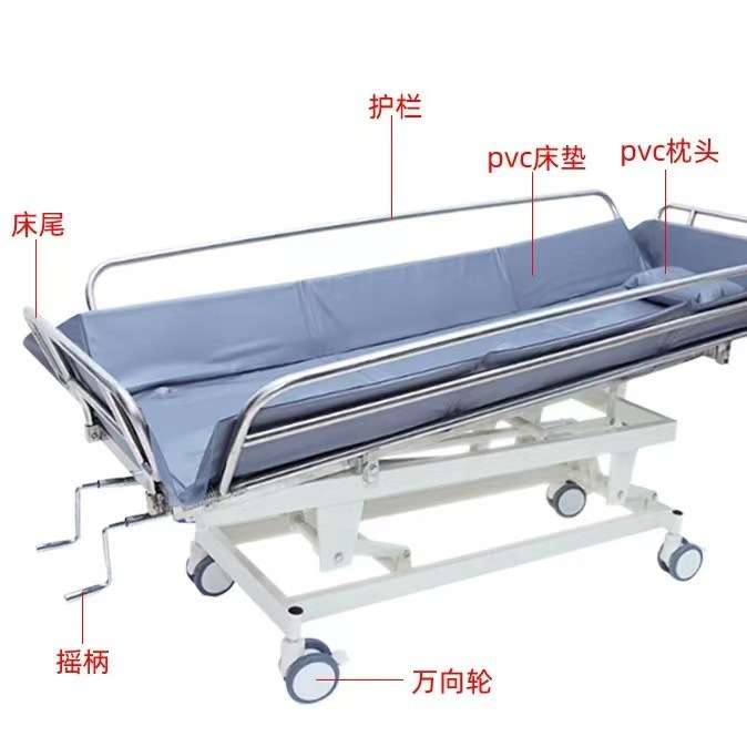 老年人洗澡床残疾人员家庭护理洗浴床养老院手摇可升降适老设计