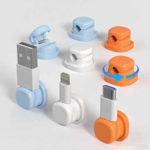 TEMU亚马逊Cord Organizer Holder-弹簧电线收纳固定器
