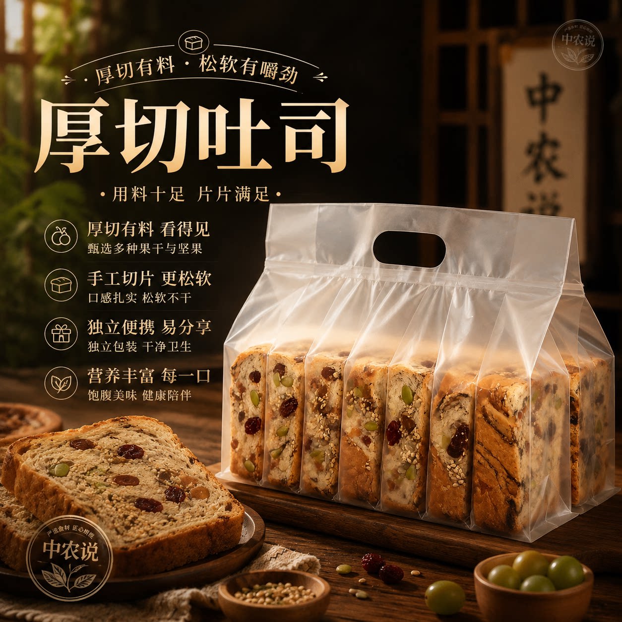厚切吐司正宗坚果全官方旗舰店图片