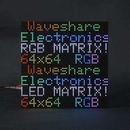 微雪RGB-Matrix-P2.5-64x64全彩LED点阵2.5mm间距显示屏亮度可调