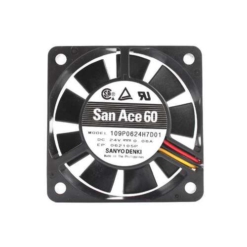 Sanyo山洋 109P0624H7D01 DC24V 0.06A 6015 6厘米散热风扇