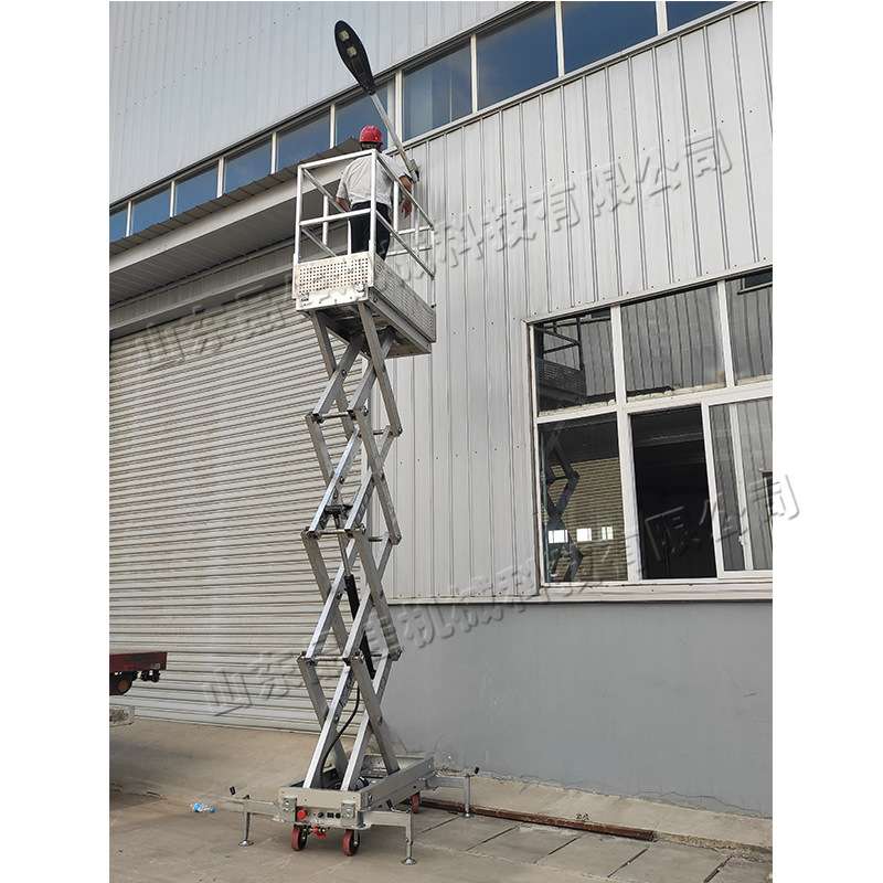 移动式剪叉升降机 手推电动升降平台 电动液压楼梯高空作业起重机