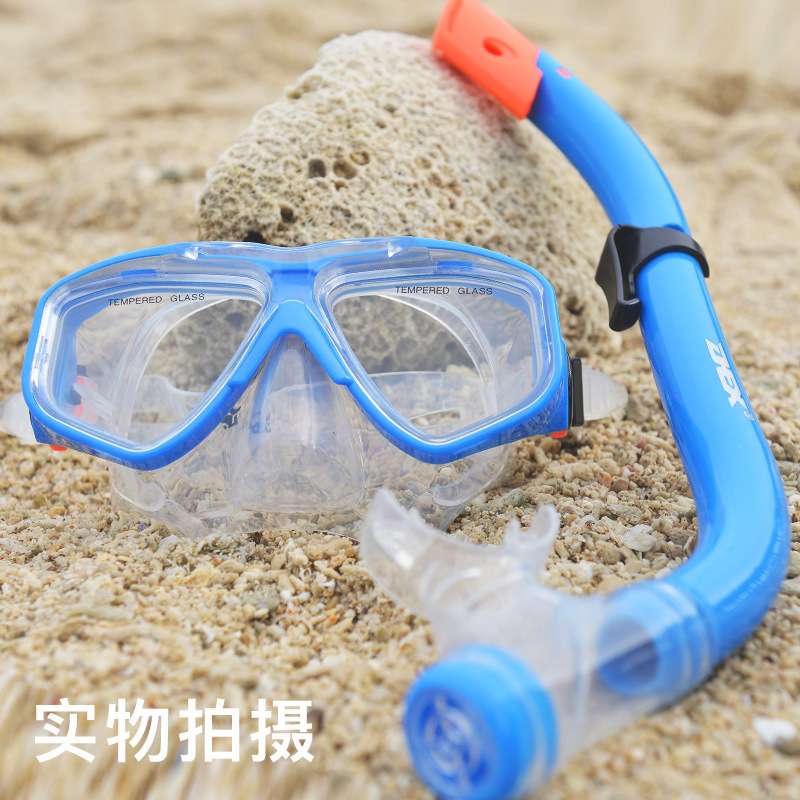 帅普厂家 少年潜水镜 浮潜全干式呼吸管潜水装备 儿童潜水面镜