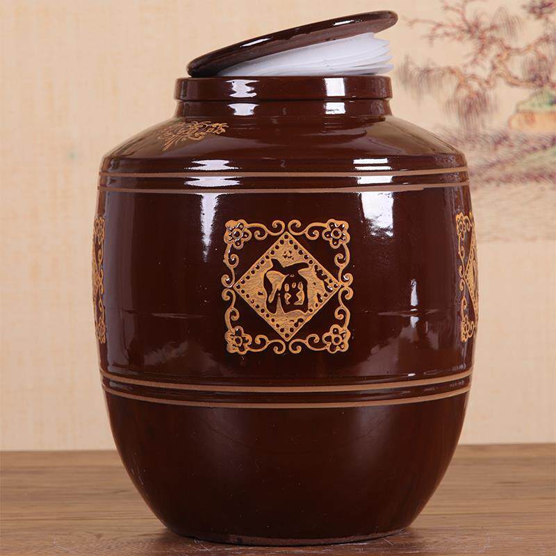 陶瓷存酒坛子50斤100斤200斤窖藏大酒缸家用密封泡酒专用土陶酒灌