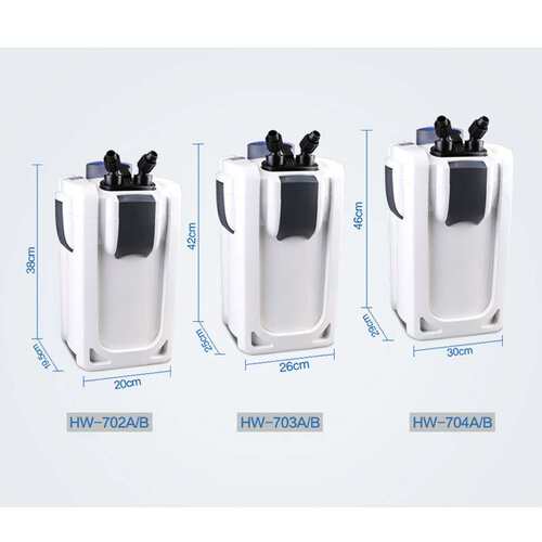 鱼缸过滤桶 水族箱外置过滤器 鱼缸用过滤机过滤器材HW-702A