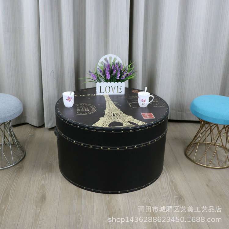欧式简约迷你圆桌休闲咖啡桌洽谈桌现代红色桌子小圆桌