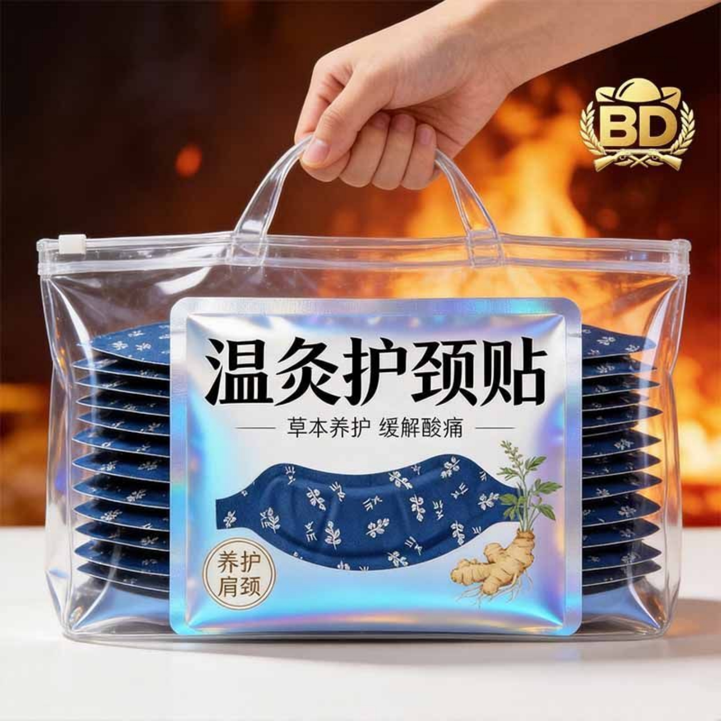 肩颈热敷贴包艾草蒸汽发热肩周护颈椎暖宝宝脖子暖颈贴艾灸贴围脖