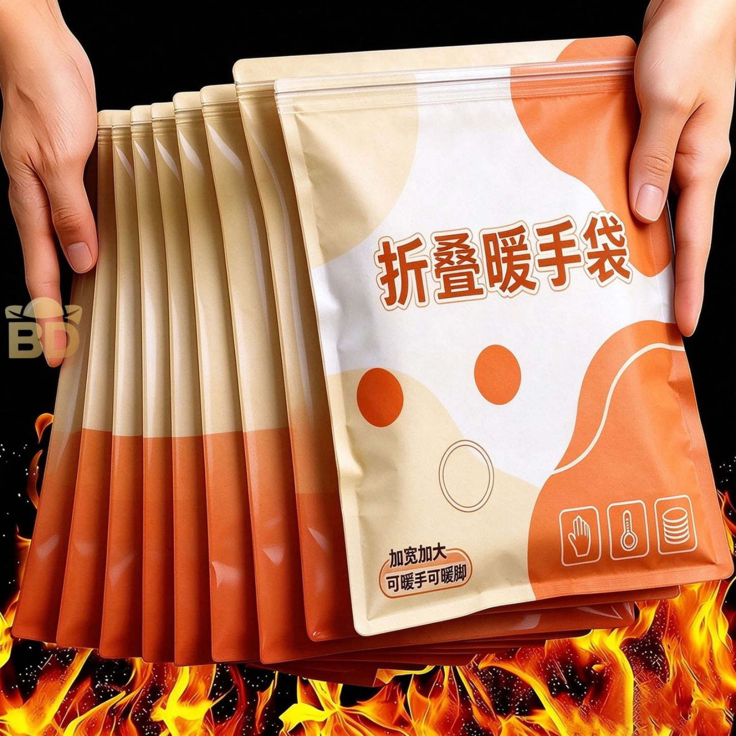 折叠暖手袋户外暖手宝持久发热办公学习自发热暖垫温暖儿童暖宝宝