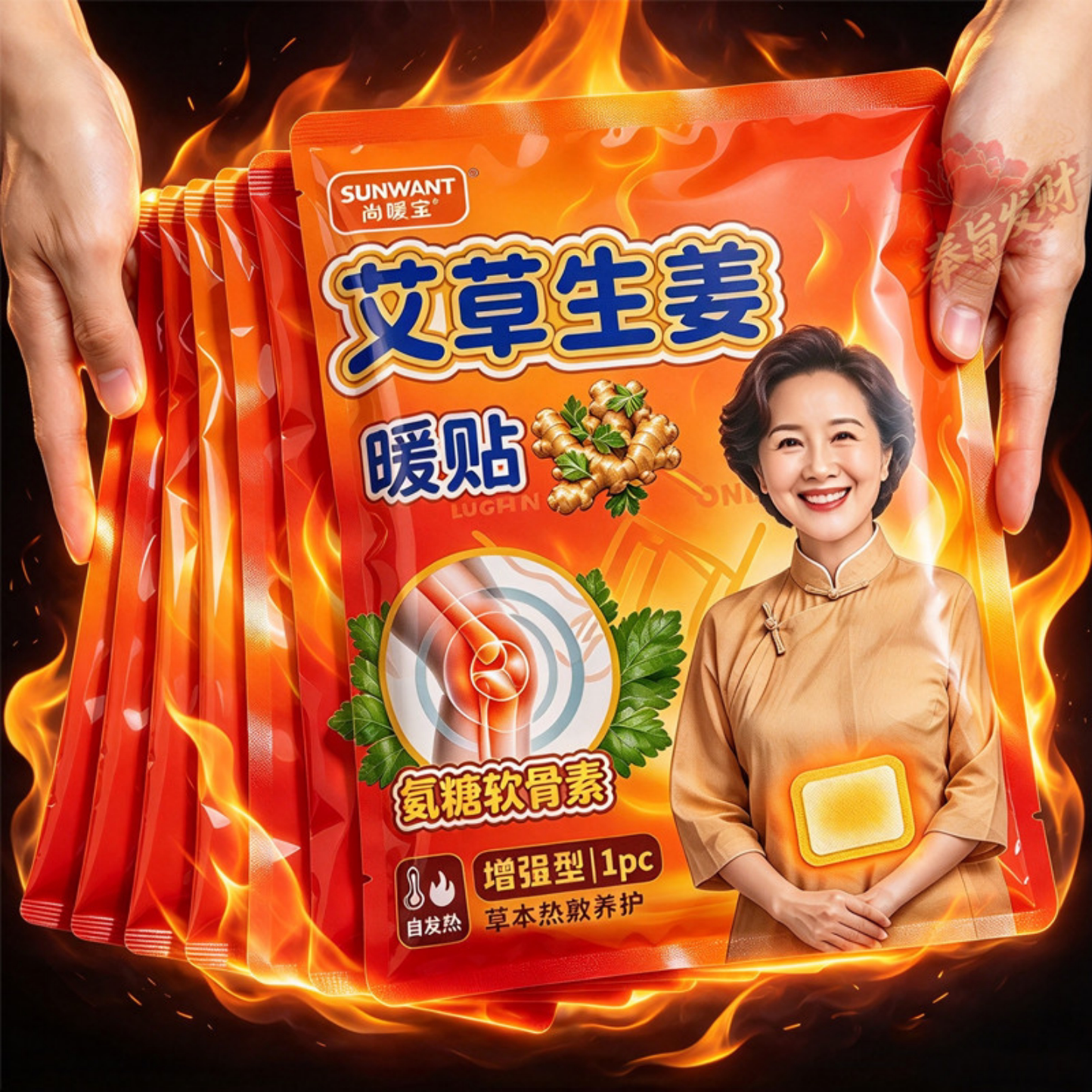 艾草生姜中老年老人宝宝热敷发热冬季贴自防寒保暖保暖防寒暖身