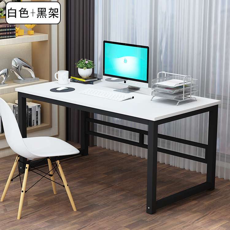 电脑桌钢木桌宿舍卧室学生写字书桌书架组合电竞桌钢架简约办公桌