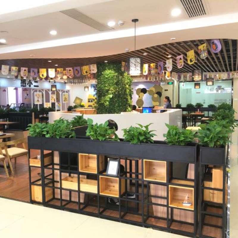 铁艺隔断置物架办公室花架卡座绿植落地屏风工业风咖啡厅餐厅装饰