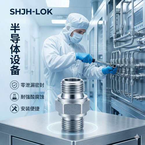 替换世伟洛克管螺纹六角对丝接头双头外丝SS-4-HN-RS耐磨316L
