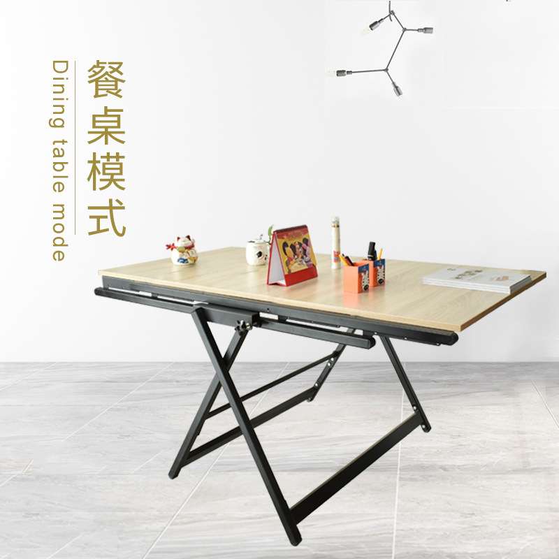 厂家热卖百变书桌网红多功能花架置物架变形伸缩折叠餐桌多层书架
