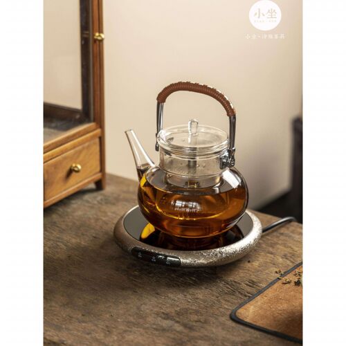 ?电陶炉炫银1000w煮茶炉家用小型煮茶炉大容量玻璃泡茶