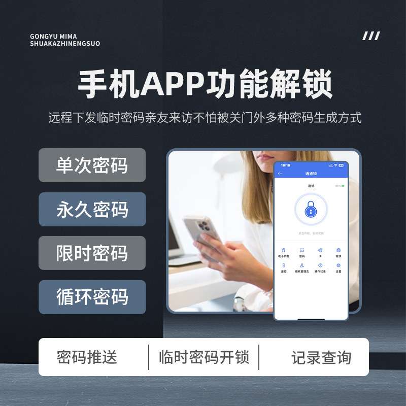 酒店出租房公寓密码锁手机APP民宿电子锁家用防盗智能门锁厂家