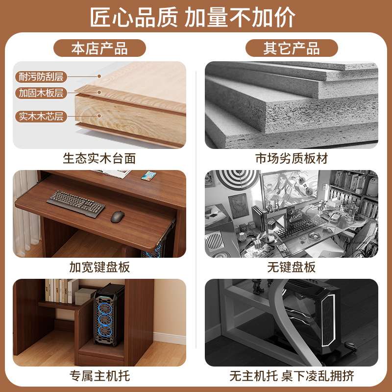 实木电脑桌小户型床边桌小尺寸桌子卧室家用写字桌窄学生学习书桌