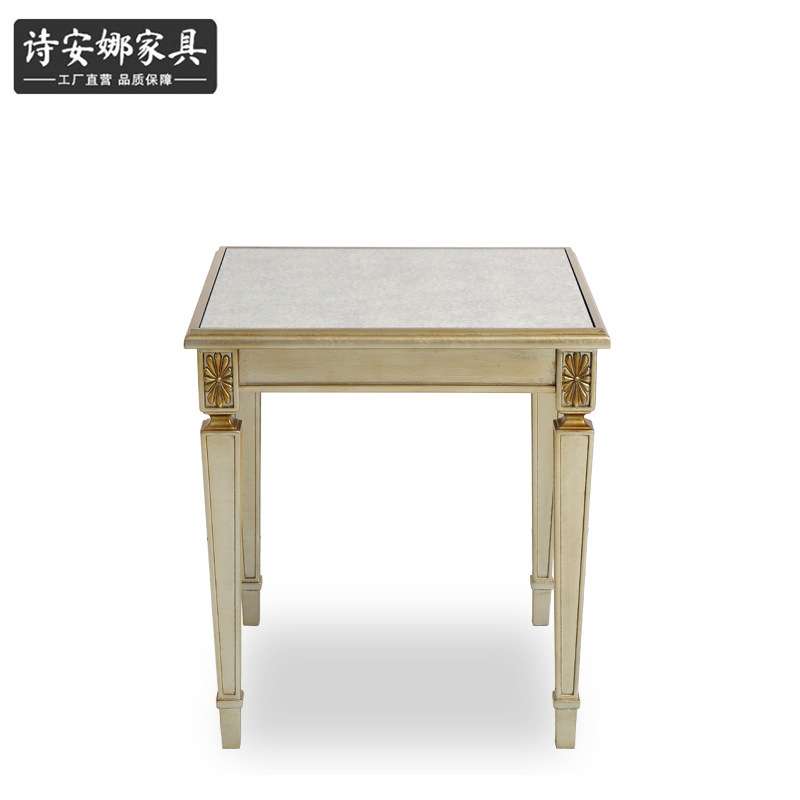 新古典别墅奢华轻奢欧式简约木质角几边几客厅沙发角落小茶几角几