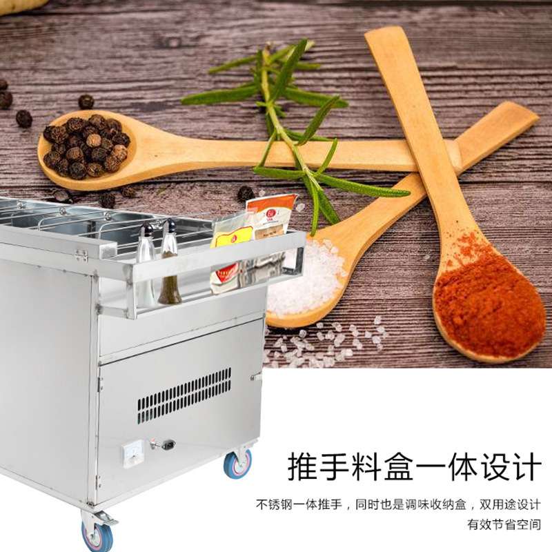 烤箱新奥尔良自动摇滚车烤鸡炉旋转烧烤炉烤鸡腿鸡翅三轮车木炭