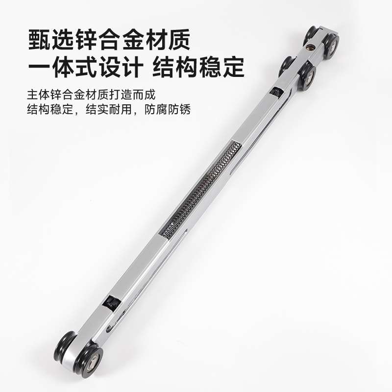 双向缓冲移门导轨滑轮配件厨房推拉门木门铝框吊趟门吊滑轨道五金