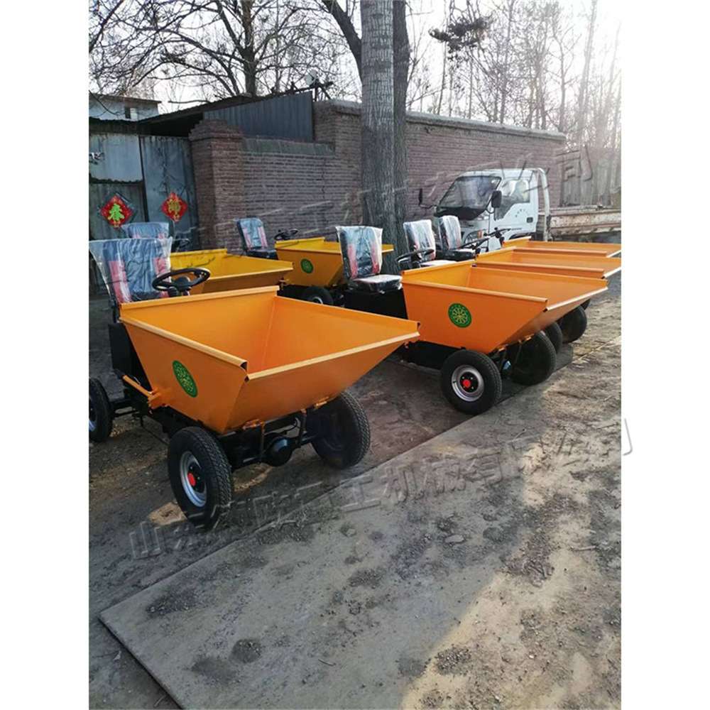 电动砂浆运输小推车 工地用小型灰斗车 四轮座驾式工程装卸车