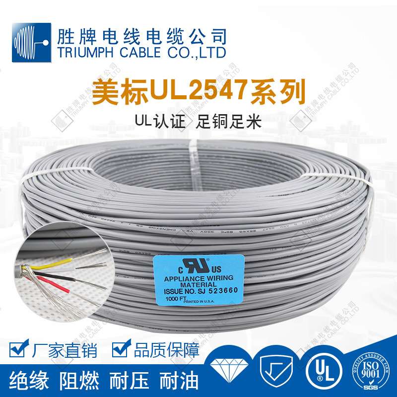 胜牌ROHS环保正标2547多芯缠绕屏蔽监控安防信号抗干扰音频电源线