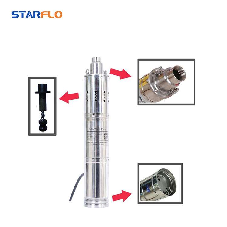 12v/18v太阳能光伏永磁无刷直流潜水泵 微型农用灌溉螺杆泵不锈钢