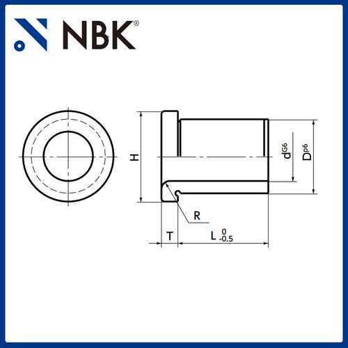 NBK PJB钢制SUJ2定位销用衬套-法兰型 与PJP搭配 机械厂家直供