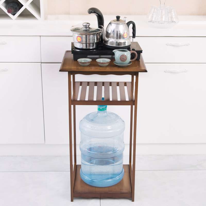楠竹放水桶置物架烧水壶上水壶茶具架实木花架办公室打印饮水机架