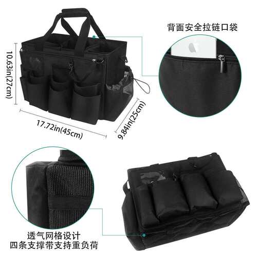 现货直供大空间清洁用品袋和可拆卸围裙Cleaning Caddy Organizer