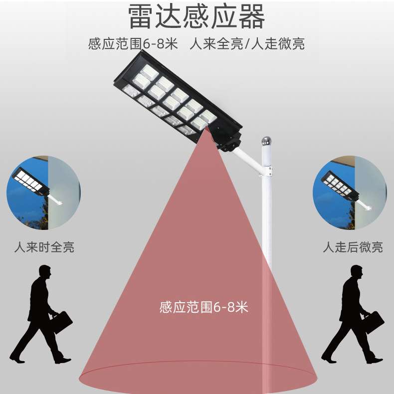 太阳能路灯户外庭院一体化雷达感应新农村照明led路灯solar light