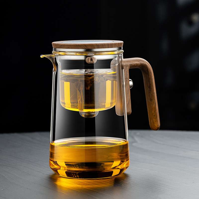 高硼硅玻璃茶水分离过滤泡茶壶家用茶具 磁吸飘逸杯大容量800m