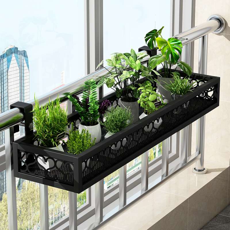 花架置物架阳台悬挂式护栏铁艺植物架子窗台栏杆花盆多肉
