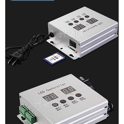 led护栏管数码管点光源灯带灯条轮廓数码 控制器SD卡管屏声控联机