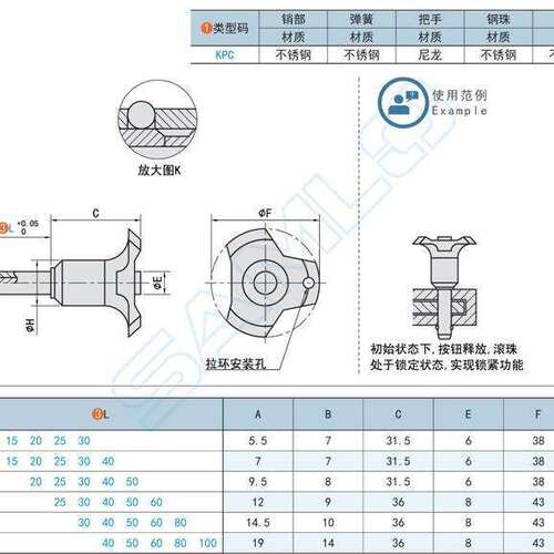 上隆原装快速插销KPC-D5 D6 D8 D10 D12 D16-L10 L15 L20 自锁型