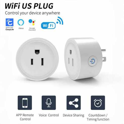 智能插座WiFi美规插头16A Cozylife APP远程控制兼容Alexa Google