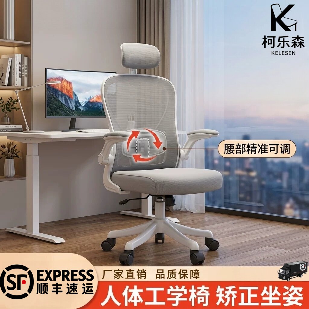 人体工学椅护腰办公椅网布电脑椅