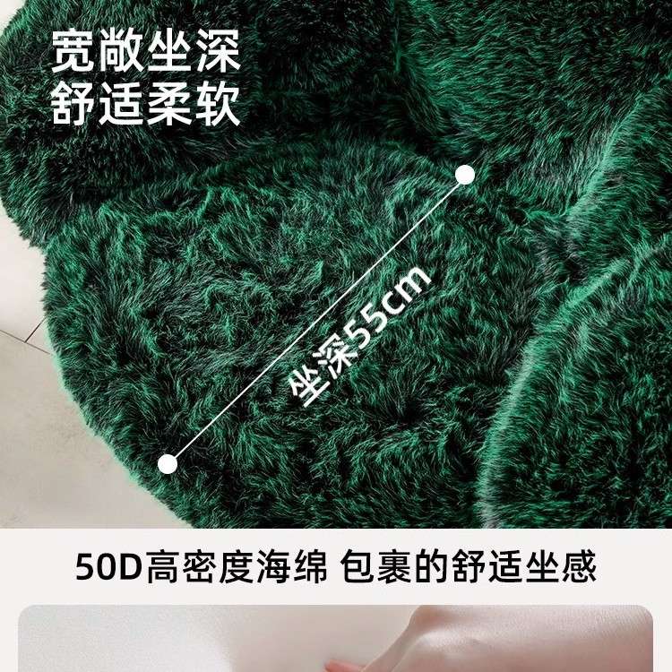 熊掌椅一体定型棉单人沙发意式极简设计师阳台客厅懒人网红旋转椅