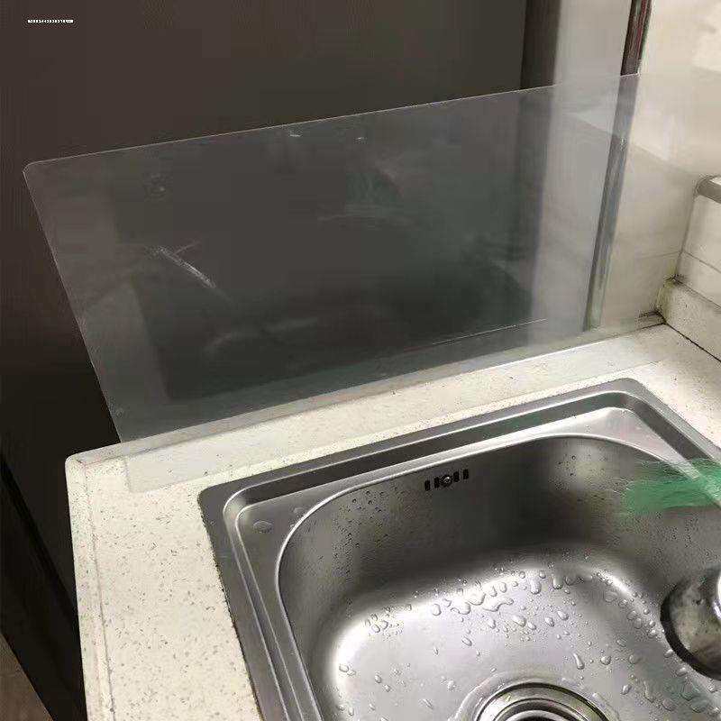 ?浴室防溅水挡板塑料水槽洗碗池pvc塑料防水挡水板家用型墙